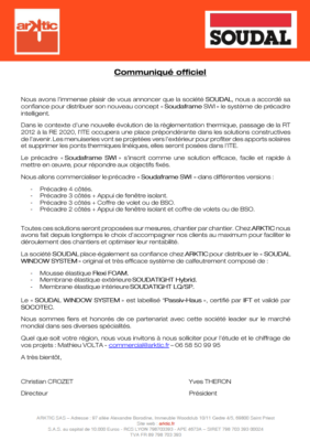 Capture communique - soudal - arktic